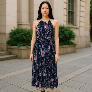 Alex Evenings Alex & Eve Floral Halter Maxi Dress Size 10 | NWT | Formal